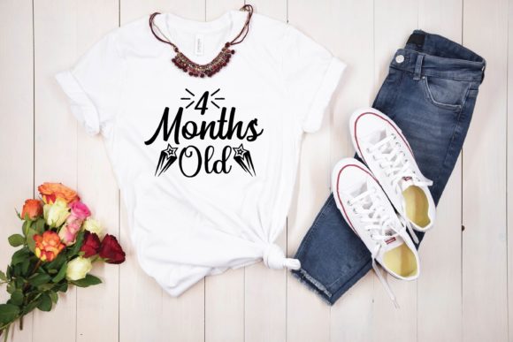4 Months Old Svg: A Graphic Design Asset for T-Shirt Designs