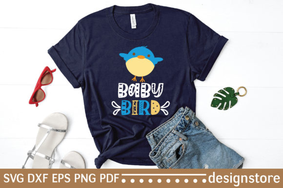 Baby Bird Svg Graphics for T-Shirt Designs