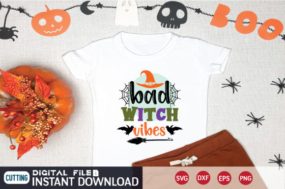 Bad Witch Vibes Svg: A Graphic Design Asset for T-Shirt Designs