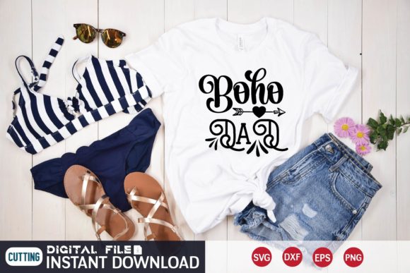 Boho Dad Svg Graphics for T-Shirt Designs