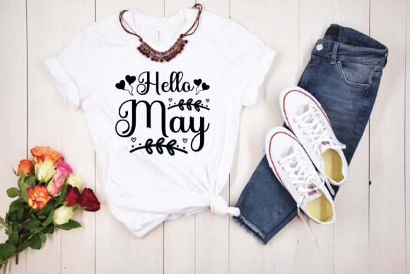 Hello May Svg Graphics for T-Shirt Designs