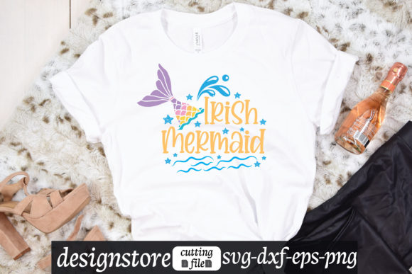 Irish Mermaid Svg Graphics for T-Shirt Designs