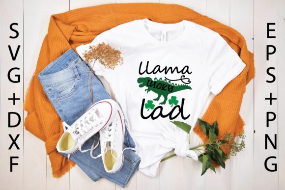 Llama Lucky Lad Svg Graphics for T-Shirt Designs