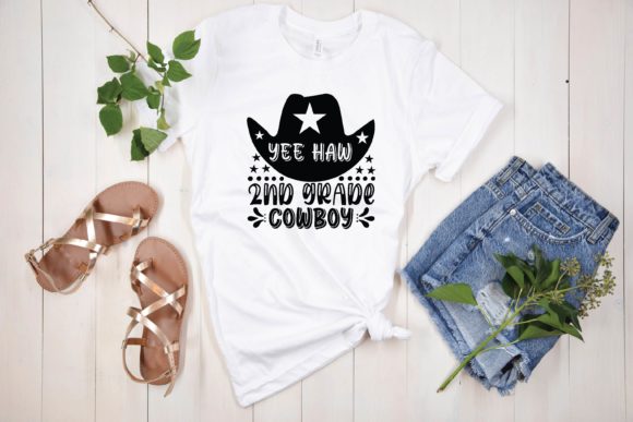 Yee Haw 2nd Grade Cowboy Svg Graphics for T-Shirt Designs